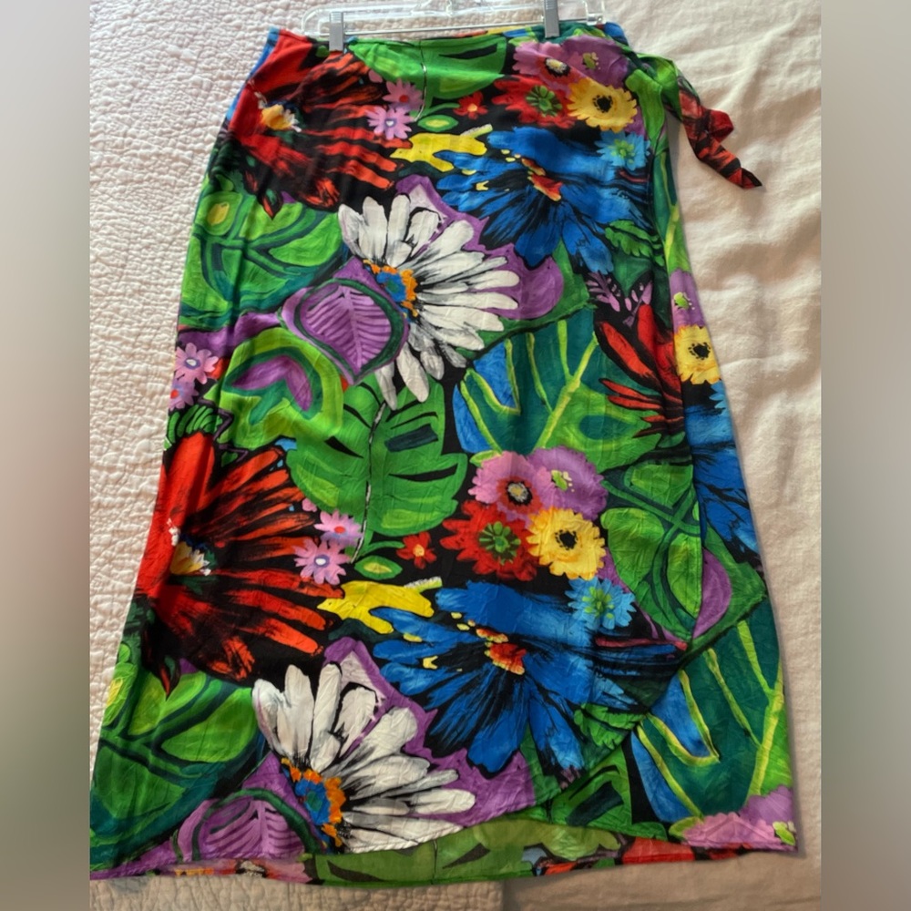 Jam’s World Floral Multicolor Women's Wrap Midi Skirt